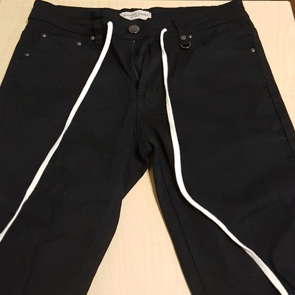 Hyper Denim Black Nate Zipper Pant 